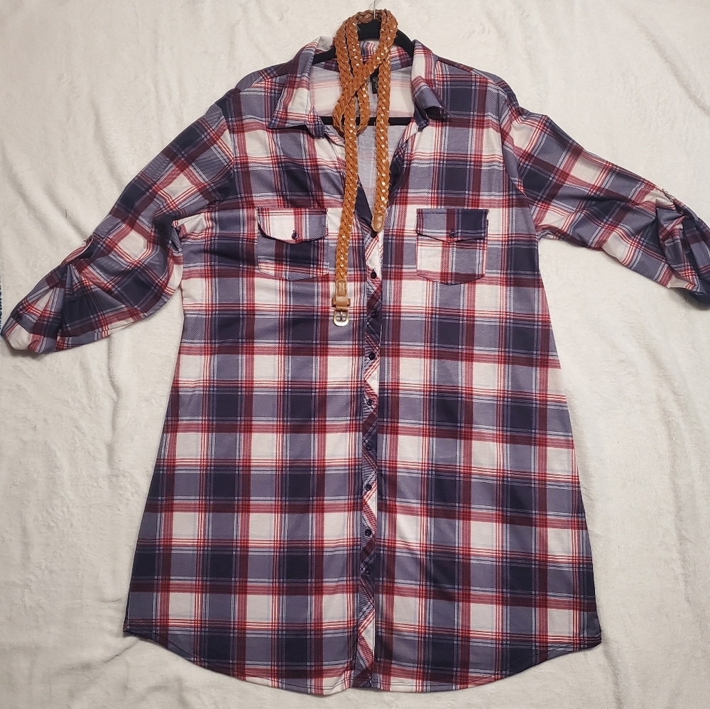 Plaid Shirt Dress